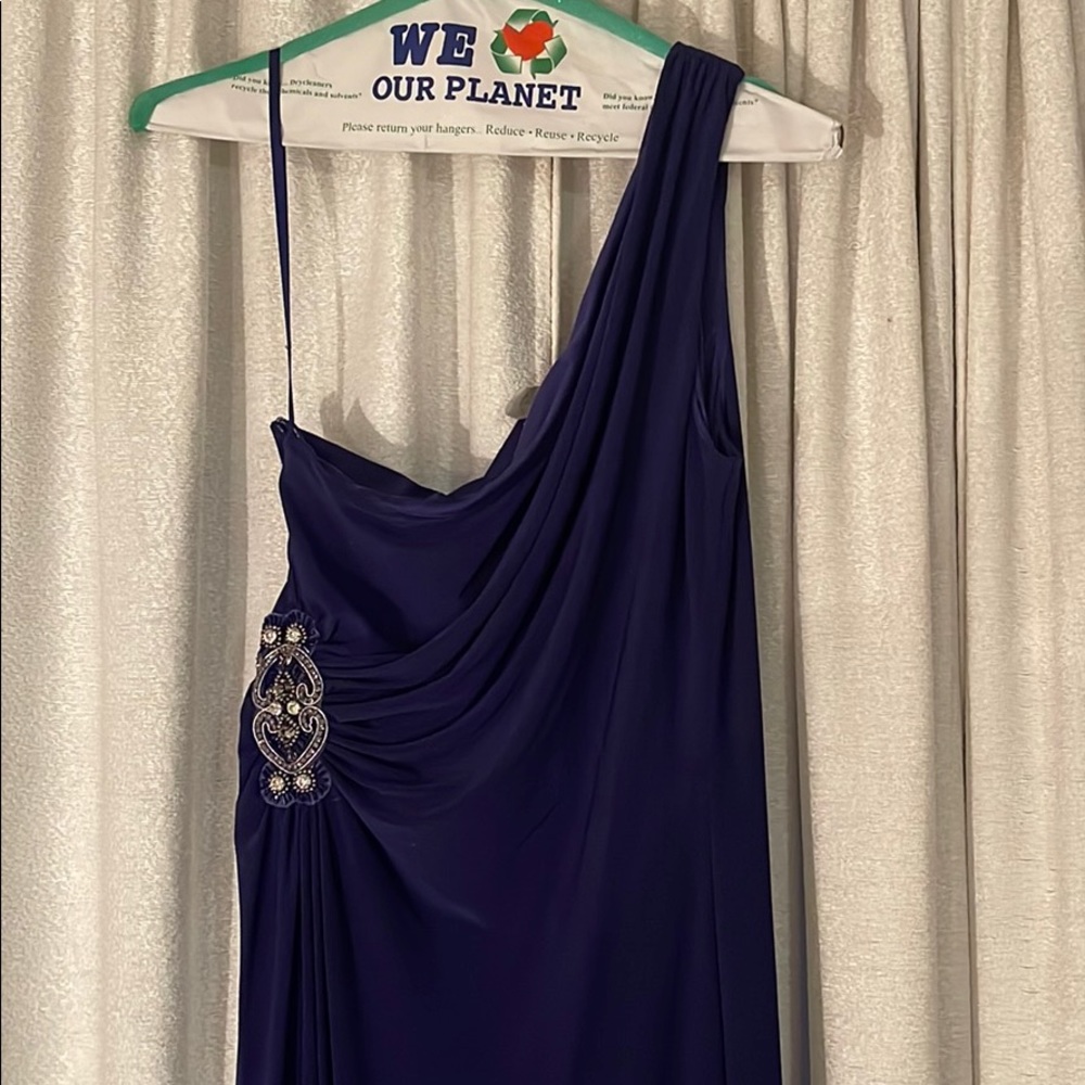 Purple One Shoulder Prom Dress Evening Gown